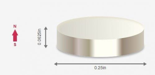 Neodymium Magnet Disk N52 D1/4" x 1/16"(A) - Image 3